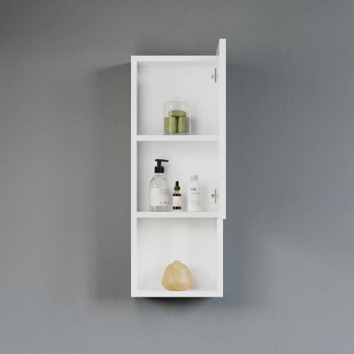 White Wood Bathroom Cabinet 4