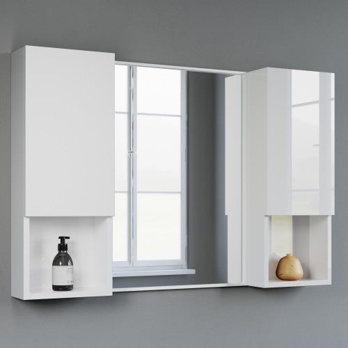 White Wood Bathroom Cabinet 9
