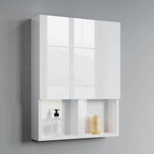 White Wood Bathroom Cabinet 7