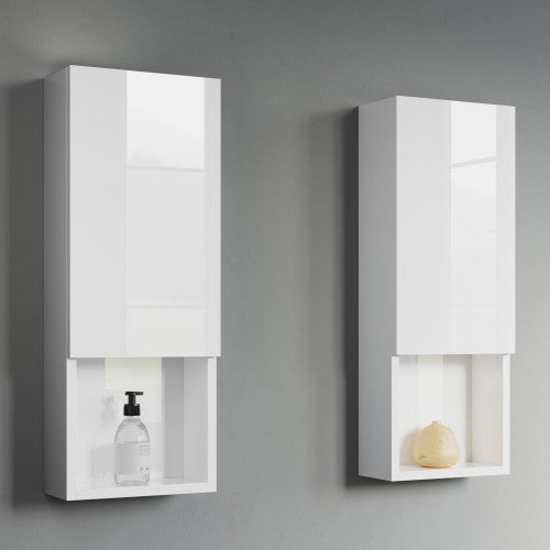 White Wood Bathroom Cabinet 6