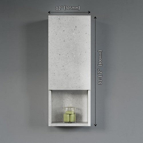 Cement Grey Wood Bathroom Cabinet 2
