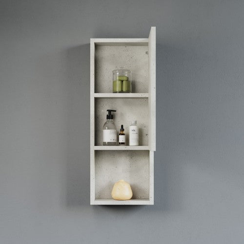 Cement Grey Wood Bathroom Cabinet 3
