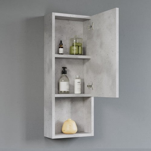 Cement Grey Wood Bathroom Cabinet 5