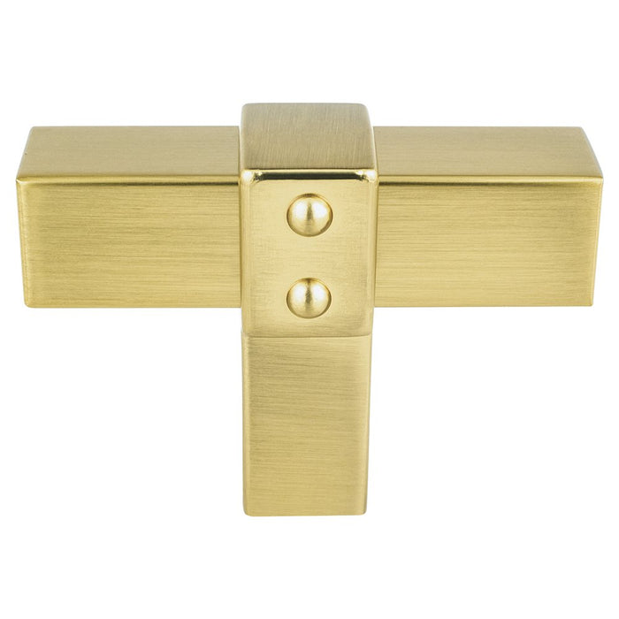 Rivet Rebel Aluminum Modern Brushed Gold Cabinet Knob  1