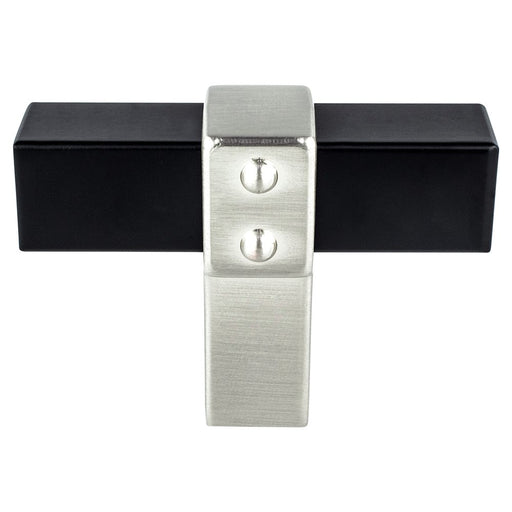Rivet Rebel Aluminum Matte Black and Brushed Nickel Cabinet Knob  1