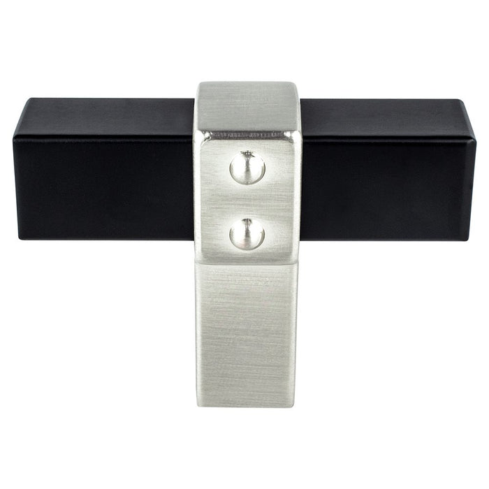 Rivet Rebel Aluminum Matte Black and Brushed Nickel Cabinet Knob  1