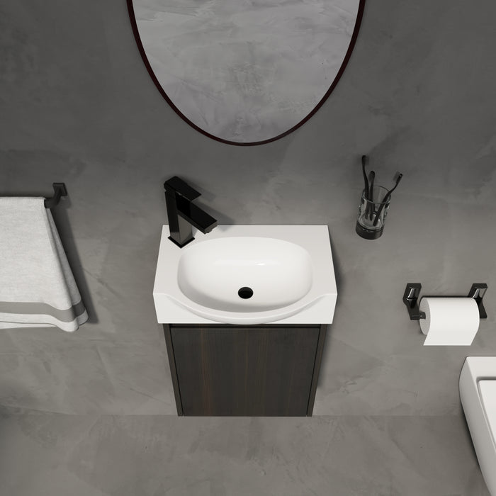 Wood Black Bathroom Vanity Black 2