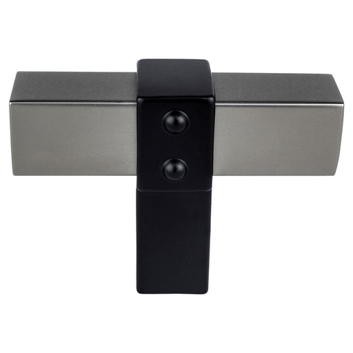 Rivet Rebel Aluminum Slate and Matte Black Cabinet Knob  1