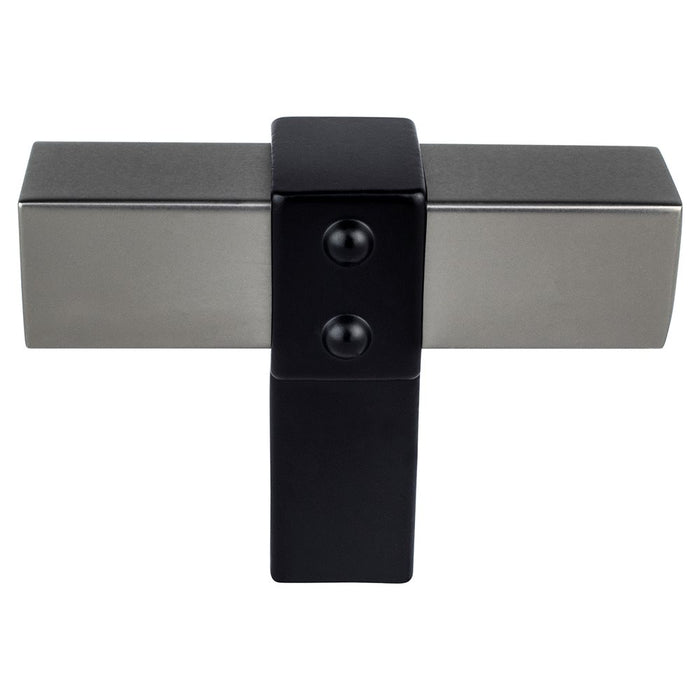 Rivet Rebel Aluminum Slate and Matte Black Cabinet Knob  1