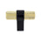 Radial Reign Aluminum Modern Brushed Gold and Matte Black Cabinet Knob  1
