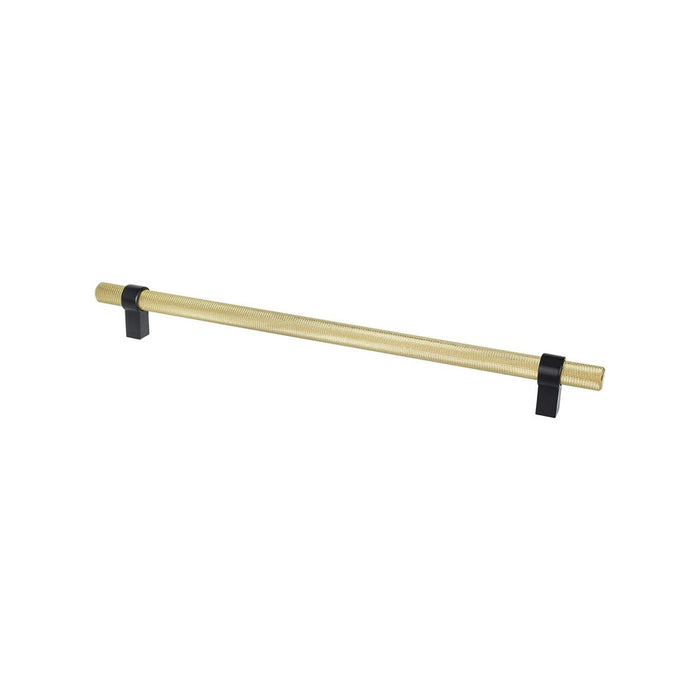 Radial Reign Aluminum Modern Brushed Gold and Matte Black Appliance Pull  1