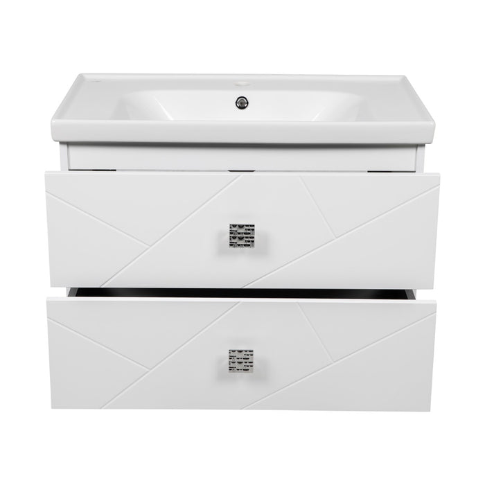 Picasso Wood White Matte Bathroom Vanity White Matte 4