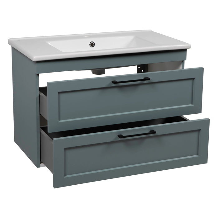 Palm Beach Wood Green Matte Bathroom Vanity Green Matte 4