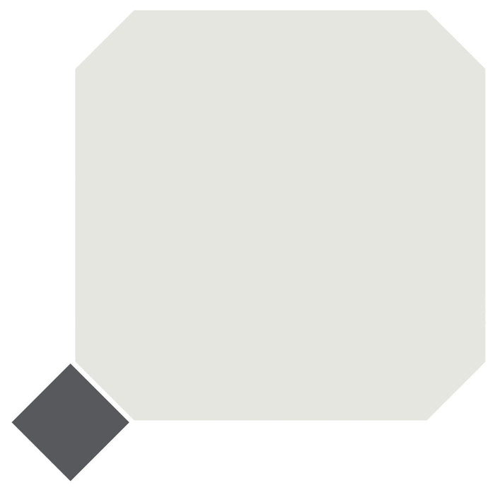 Vaudeville Porcelain Octagon Nacar with Taco Antracita Tile Matte 3