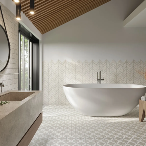 Modern Mixer Mosaic Semi Polished Terrazzo