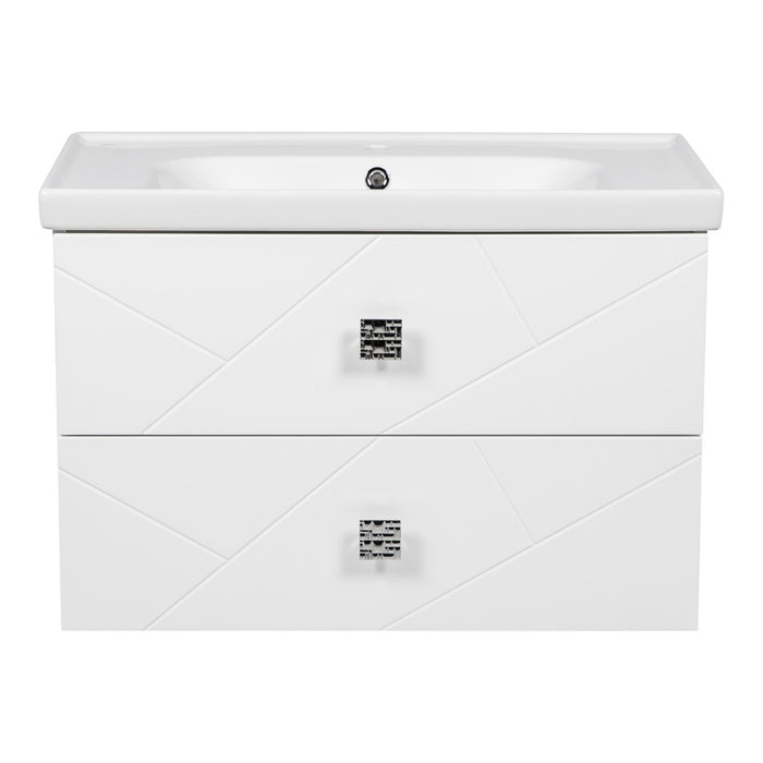 Picasso Wood White Matte Bathroom Vanity White Matte 5