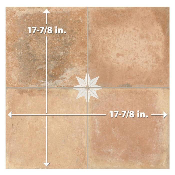 Kings Porcelain Nonna with White Star Tile Mixed 8