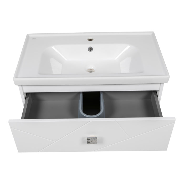Picasso Wood White Matte Bathroom Vanity White Matte 6