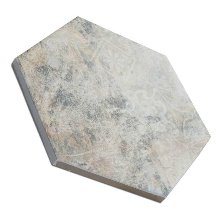 Tivoli Porcelain Hex Tapestry Tile Matte 12