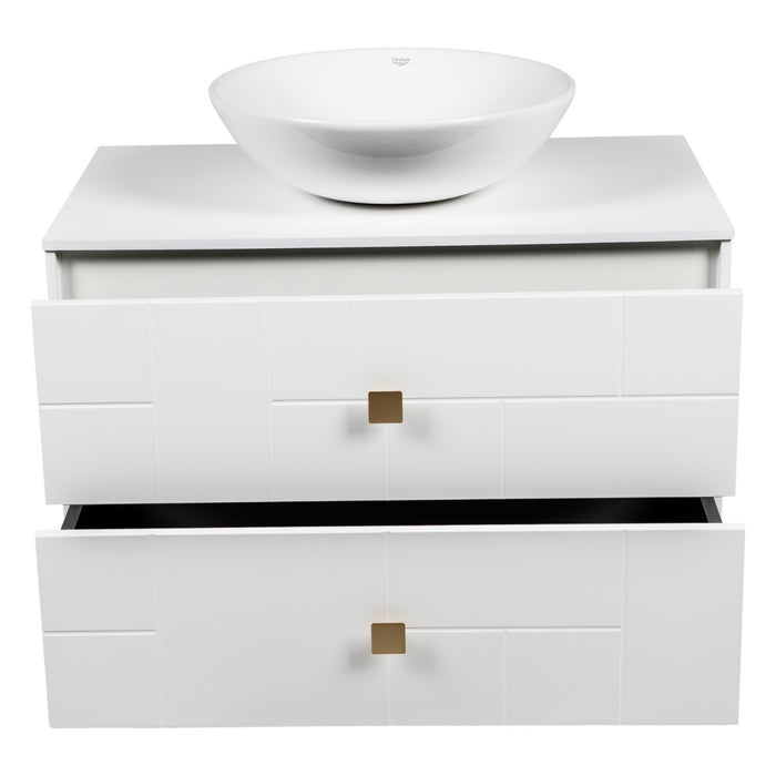 Dune Wood White Matte Bathroom Vanity White Matte 4