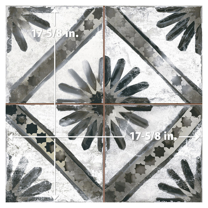 Kings Ceramic Marrakech Charcoal Grey Tile Matte 9