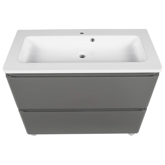 Comfort Wood Gray Matte Bathroom Vanity Gray Matte 6