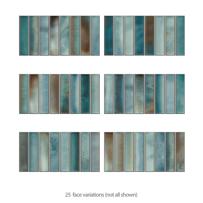 Borealis Ceramic Aqua Tile Glossy 3 3