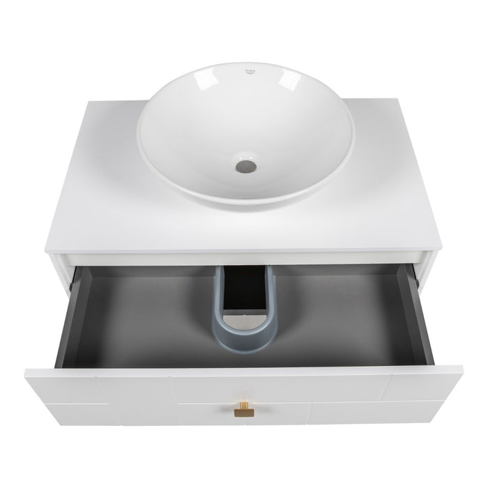 Dune Wood White Matte Bathroom Vanity White Matte 6