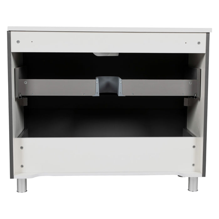 Comfort Wood Gray Matte Bathroom Vanity Gray Matte 7