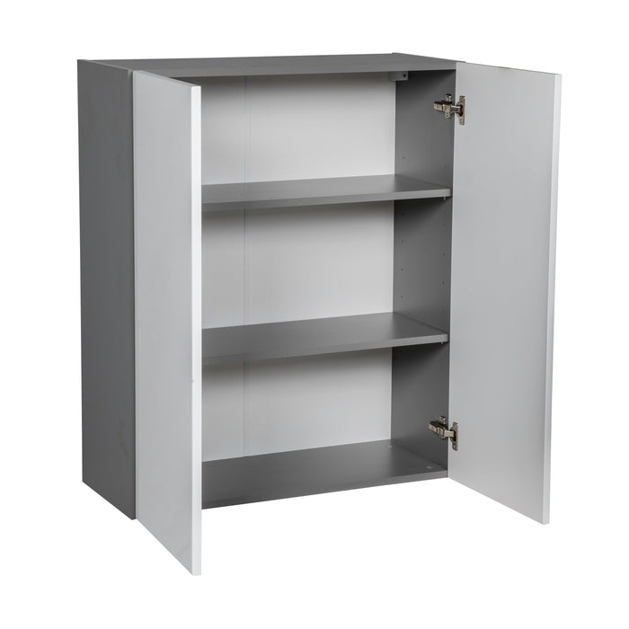 Wallkitchens Wood White Glossy Wall Cabinet White Glossy 2