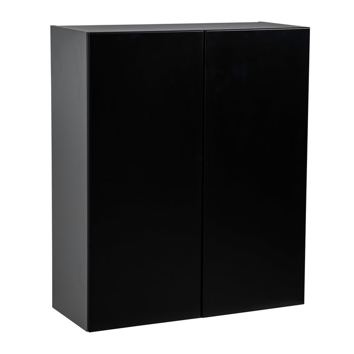 Wallkitchens Wood Black Matte Wall Cabinet Black Matte 1