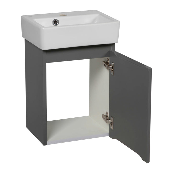Comfort Wood Gray Matte Bathroom Vanity Gray Matte 3