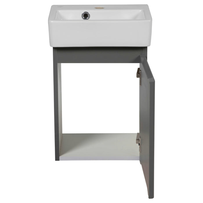 Comfort Wood Gray Matte Bathroom Vanity Gray Matte 4