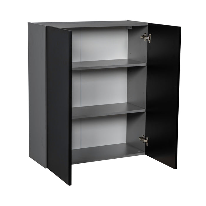 Wallkitchens Wood Black Matte Wall Cabinet Black Matte 2