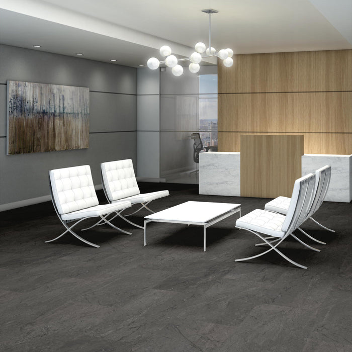 Obelisk LL Charcoal Sopstn Flexible Resilient Luxury Vinyl Plank Flooring - ExoGuard+
