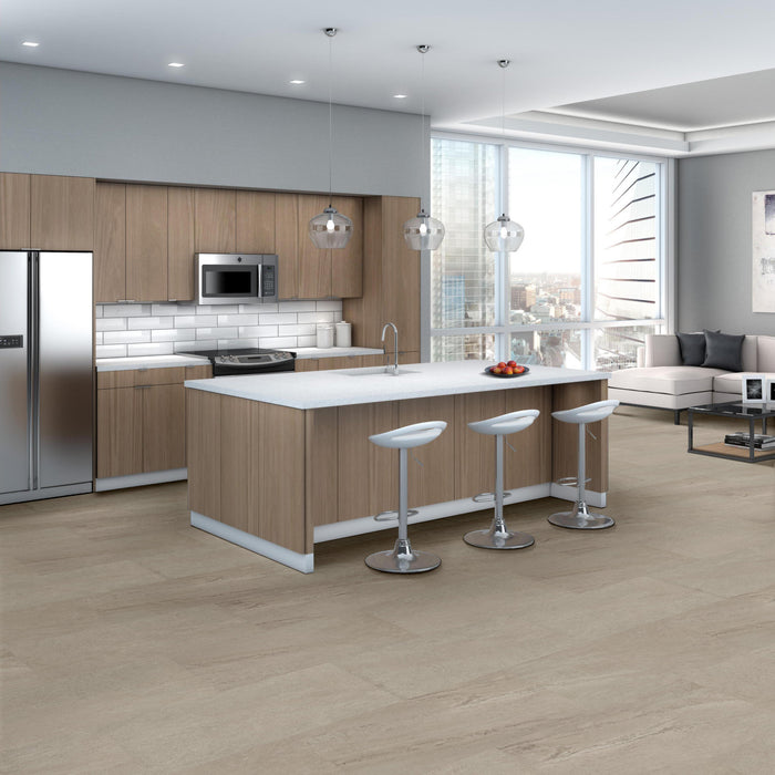 Obelisk LL Beige Slate Flexible Resilient Luxury Vinyl Plank Flooring - ExoGuard+