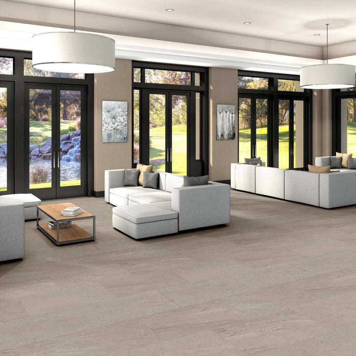 Obelisk LL Beige Slate Flexible Resilient Luxury Vinyl Plank Flooring - ExoGuard+