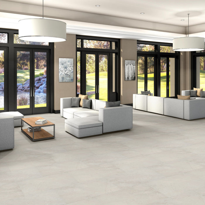Obelisk LL Ivory Soapstone Flexible Resilient Luxury Vinyl Plank Flooring - ExoGuard+