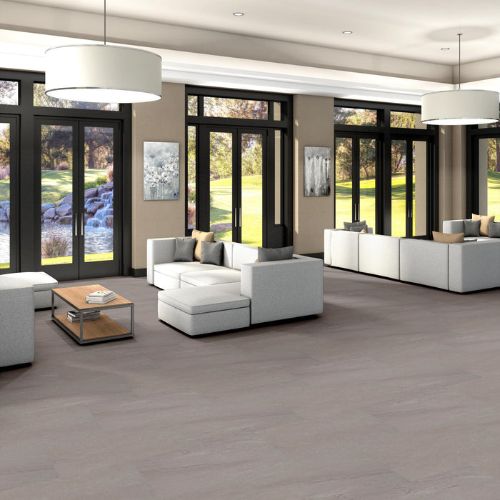 Obelisk LL Gray Slate Flexible Resilient Luxury Vinyl Plank Flooring - ExoGuard+