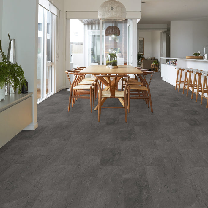 Obelisk Glue DN Charcoal Sopstn Flexible Resilient Luxury Vinyl Plank Flooring - ExoGuard+