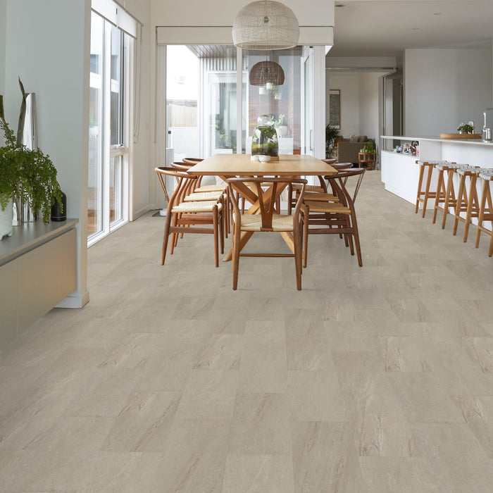 Obelisk Glue DN Beige Slate Flexible Resilient Luxury Vinyl Plank Flooring - ExoGuard+