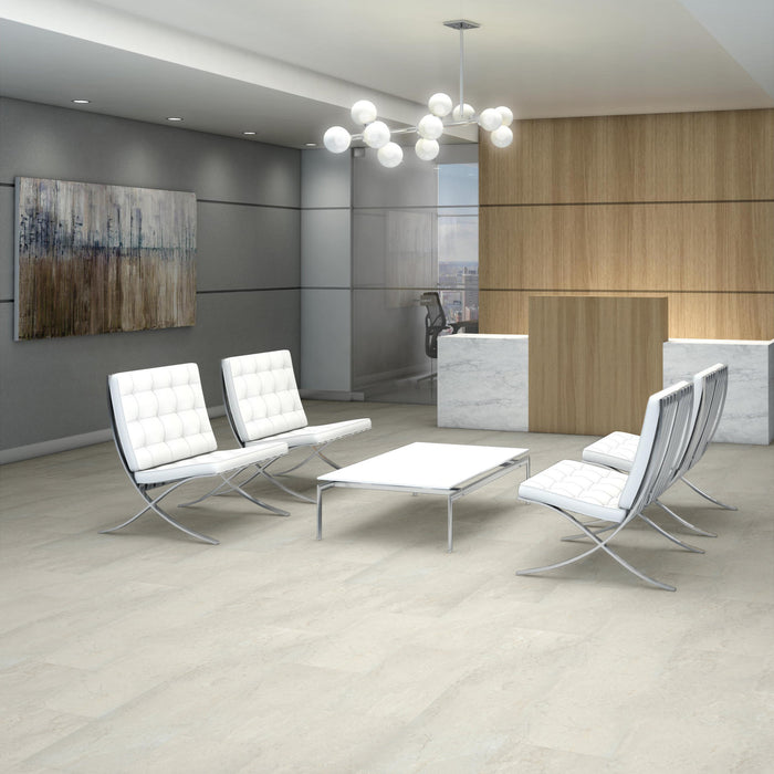 Obelisk Glue DN Ivory Soapstone Flexible Resilient Luxury Vinyl Plank Flooring - ExoGuard+