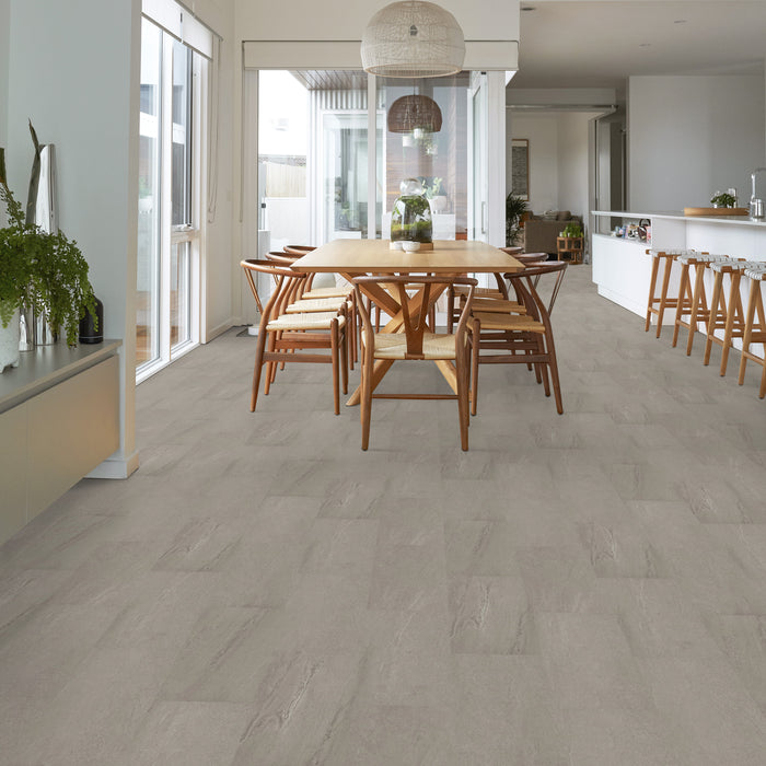 Obelisk Glue DN Gray Slate Flexible Resilient Luxury Vinyl Plank Flooring - ExoGuard+