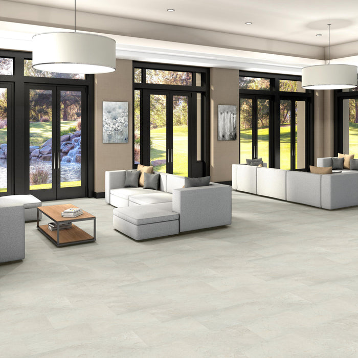 Obelisk SPC Ivory Soapstone Flexible Resilient Luxury Vinyl Plank Flooring - ExoGuard+