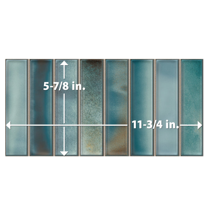 Borealis Ceramic Aqua Tile Glossy 6