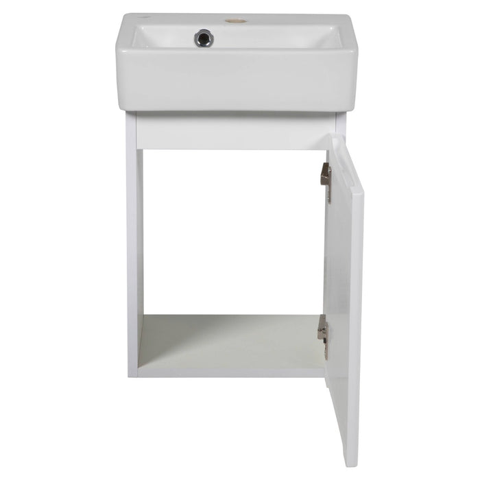 Comfort Wood White Glossy Bathroom Vanity White Glossy 4