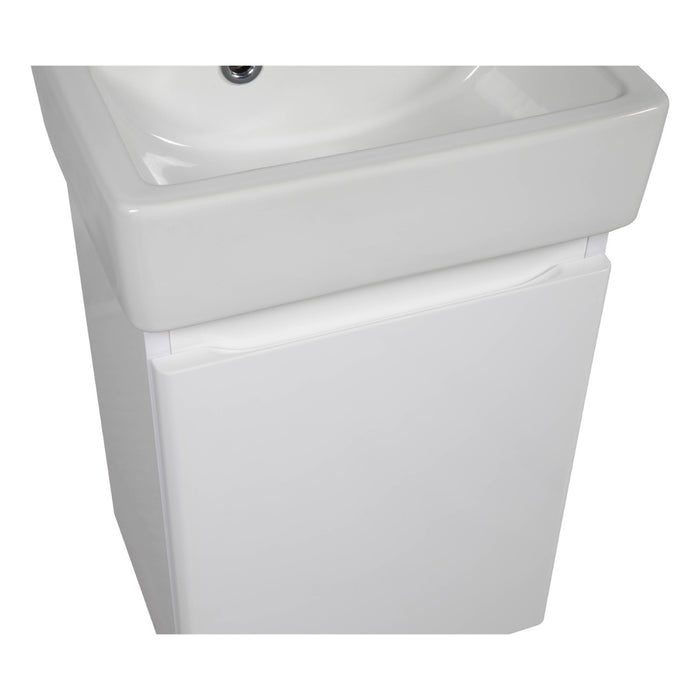 Comfort Wood White Glossy Bathroom Vanity White Glossy 5