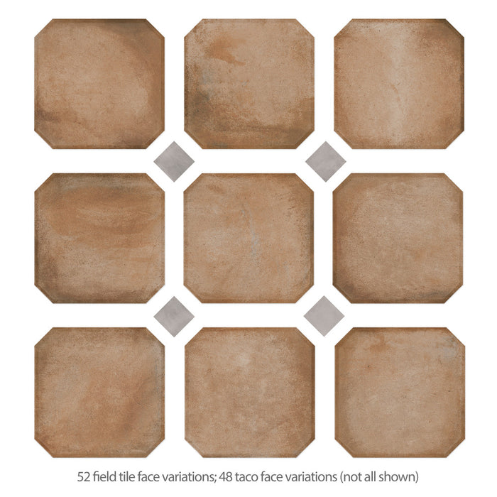 Laverton Porcelain Octagon Natural with Taco Gris Tile Matte 4