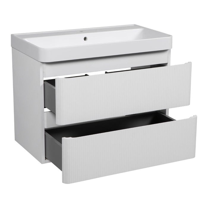 Luxury Wood White Matte Bathroom Vanity White Matte 3
