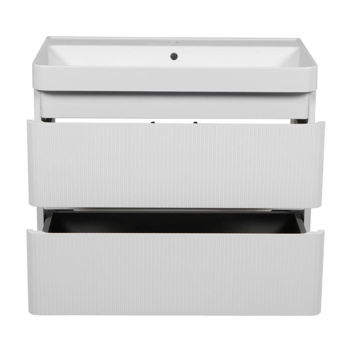 Luxury Wood White Matte Bathroom Vanity White Matte 4